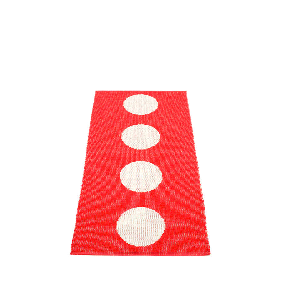 70x150cm / 2.25x5ft VERA RUG - RED/VANILLA