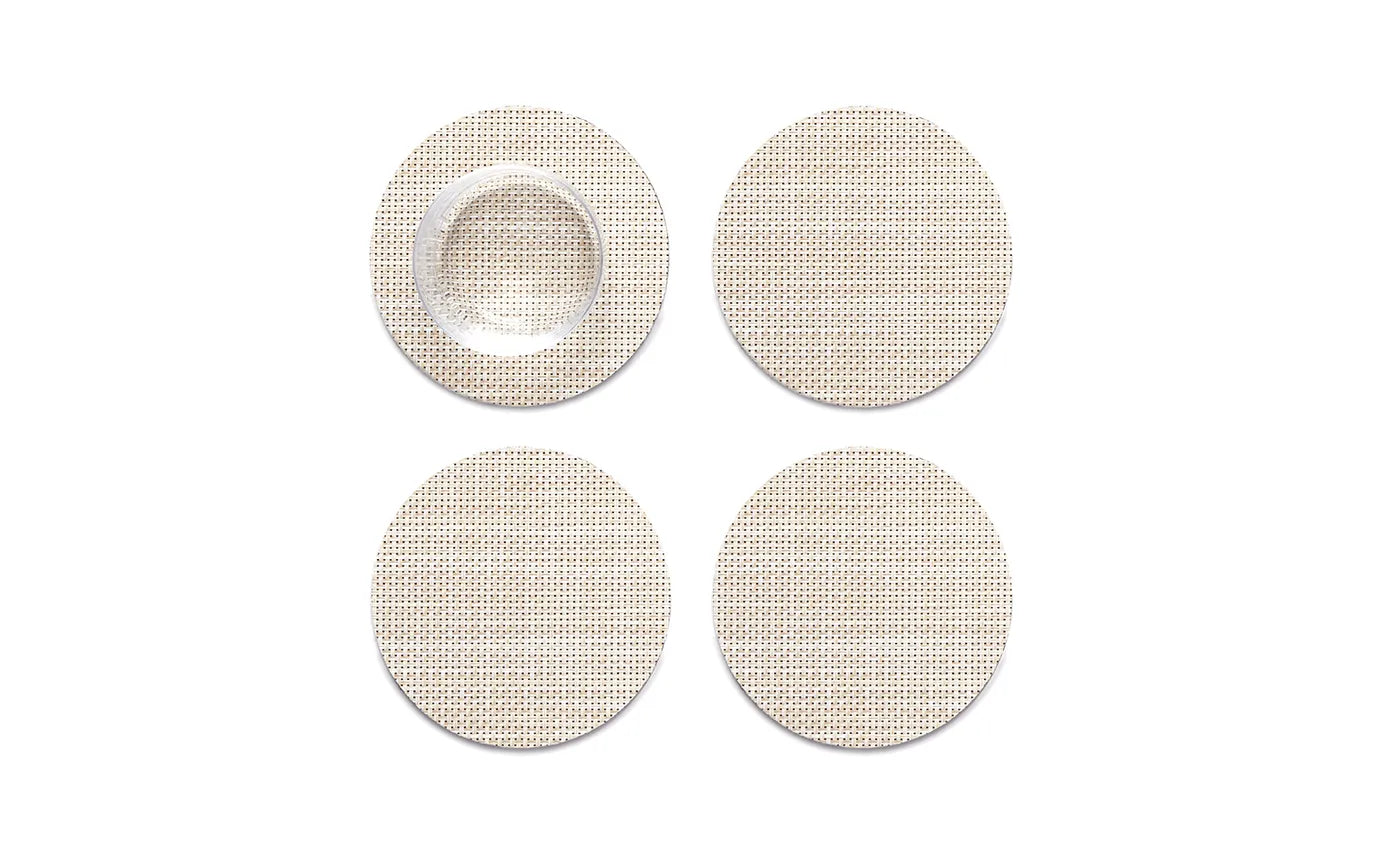 Chilewich Coasters Mini Basketweave (Set of 4) Parchment