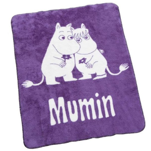 Baby blanket acrylic/cotton 75x100cm - Moomin purple