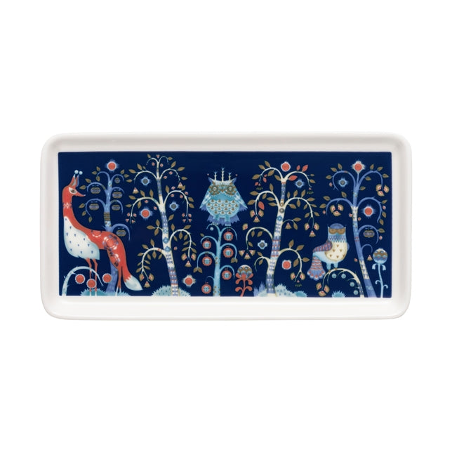Taika plate rectangle 12x24cm 4.72x9.45" blue