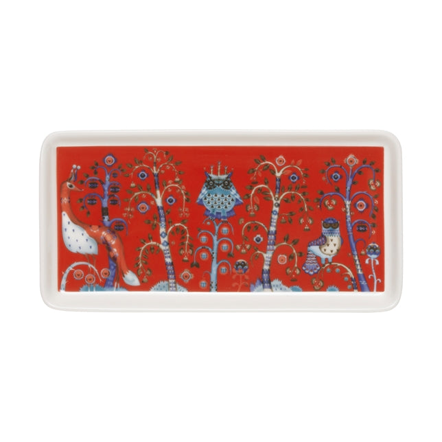 Taika plate rectangle 12x24cm 4.72x9.45" red