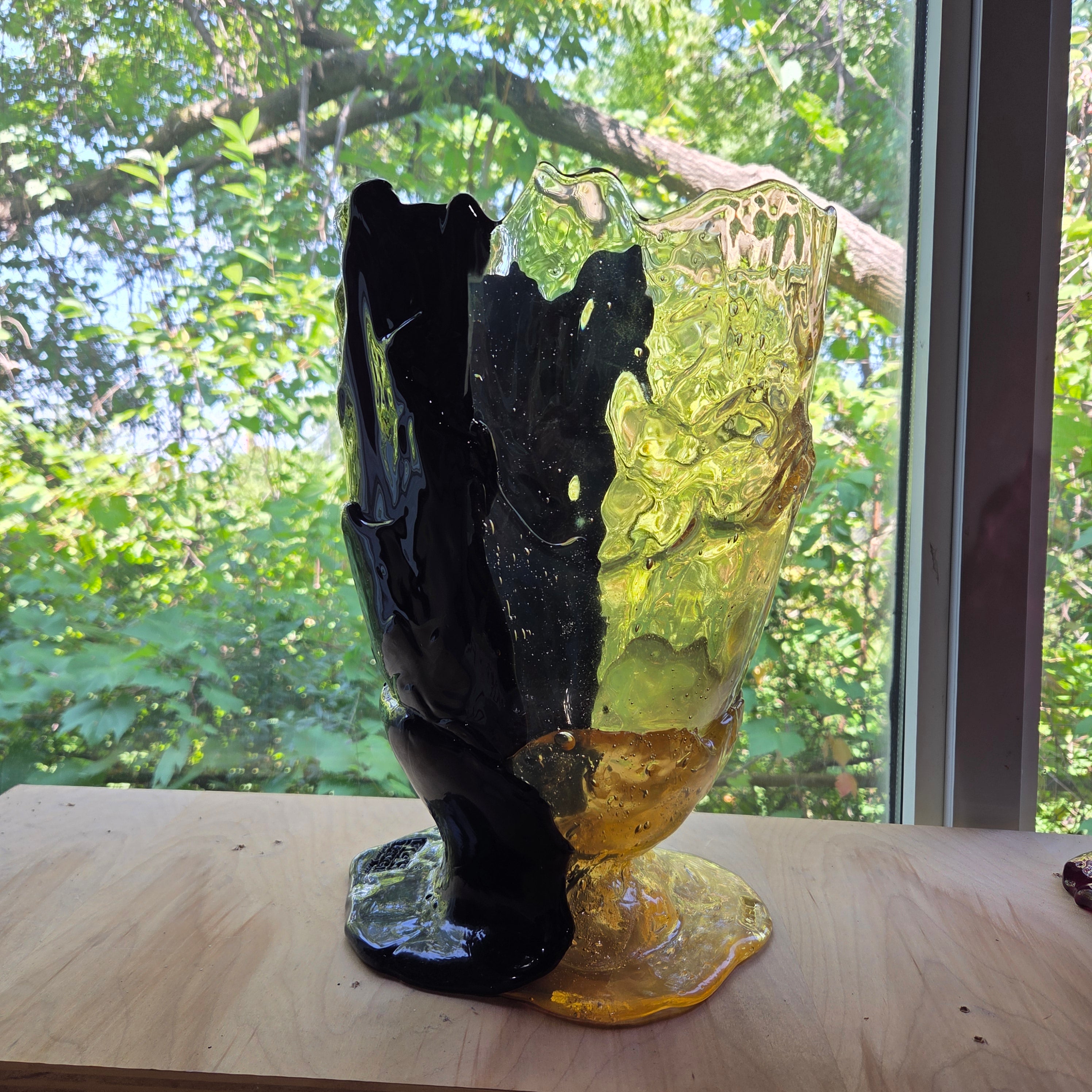 Gaetano Pesce fish vase Large TWINS C VASE L clear,black