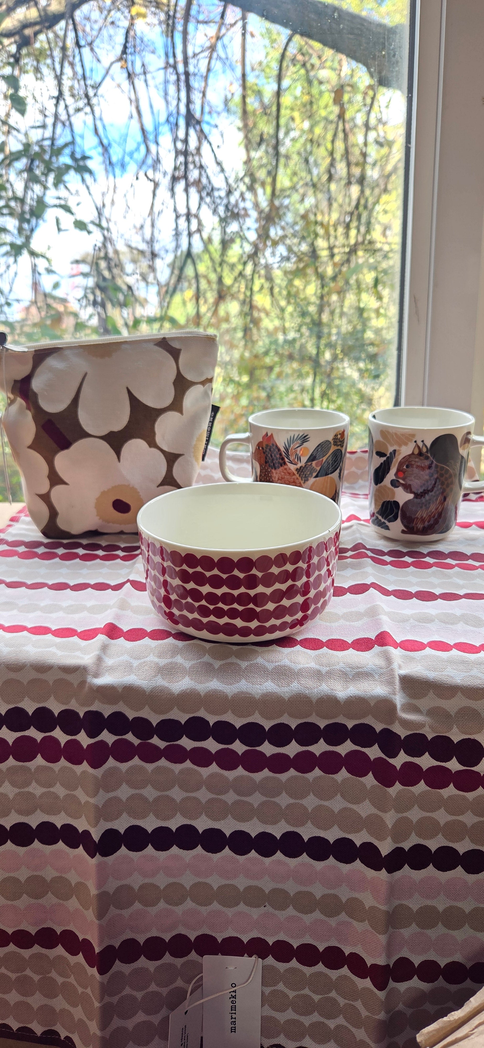 Oiva / Siirtolapuutarha bowl 5 dl White Red