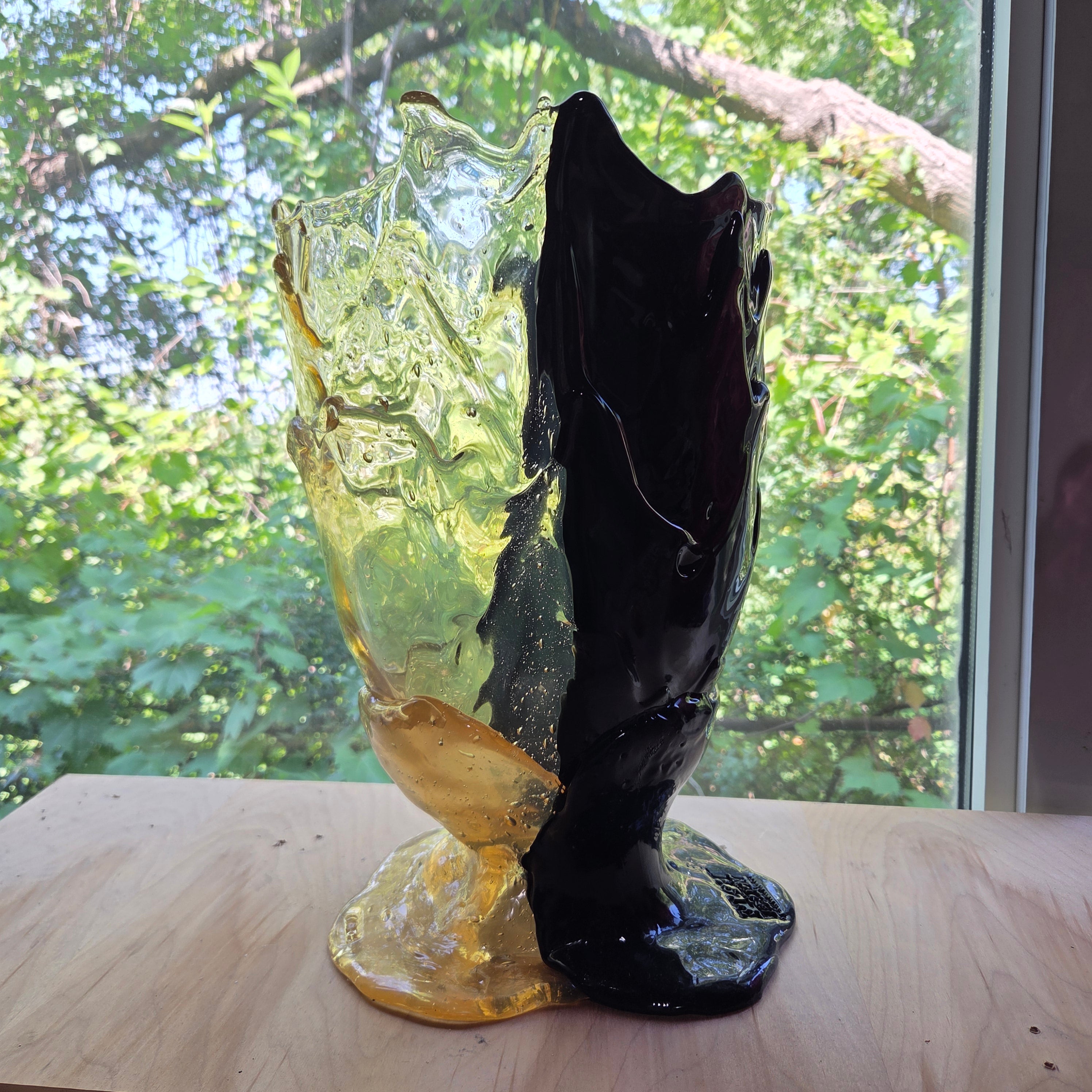 Gaetano Pesce fish vase Large TWINS C VASE L clear,black