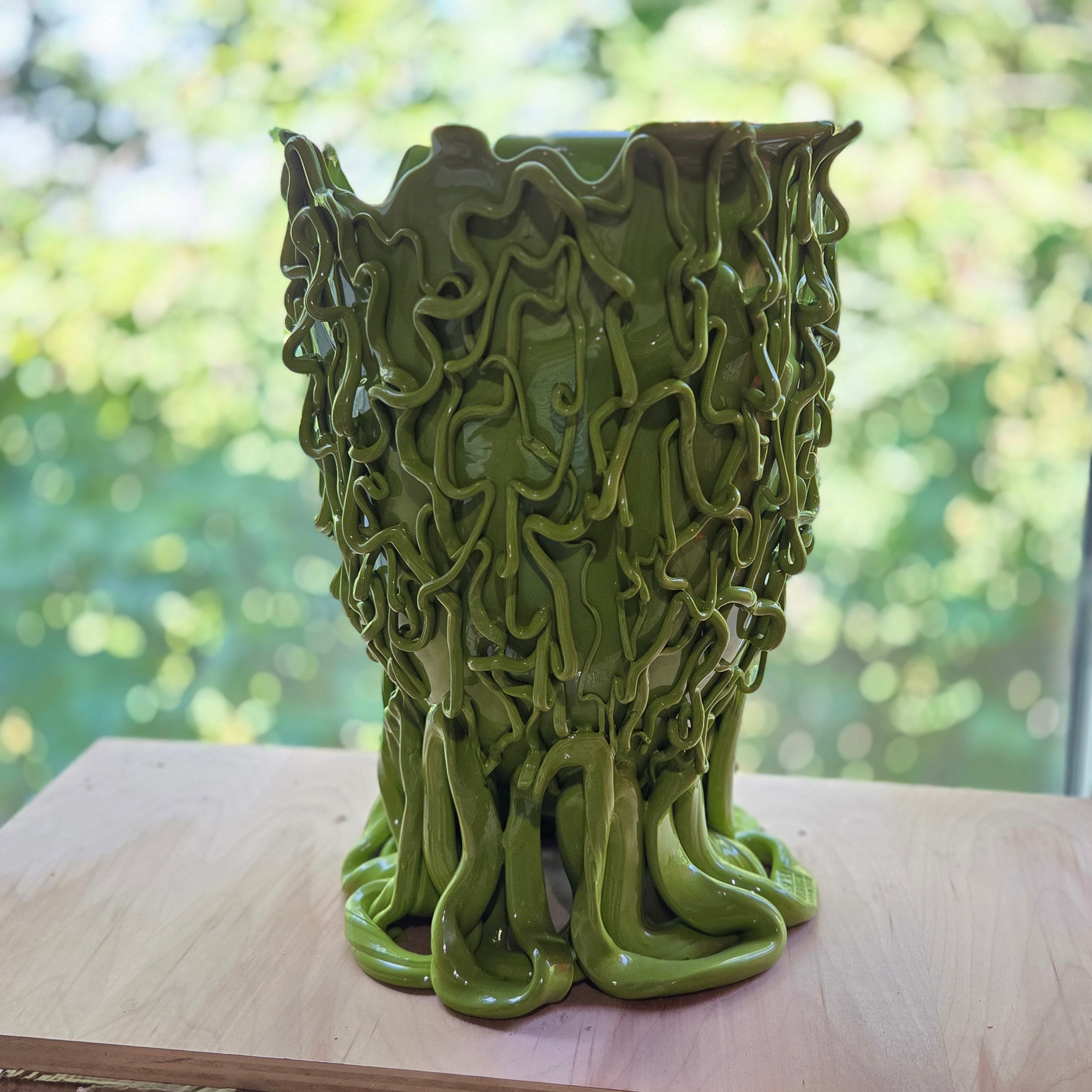 Gaetano Pesce fish vase Large VASO MEDUSA L matt light green