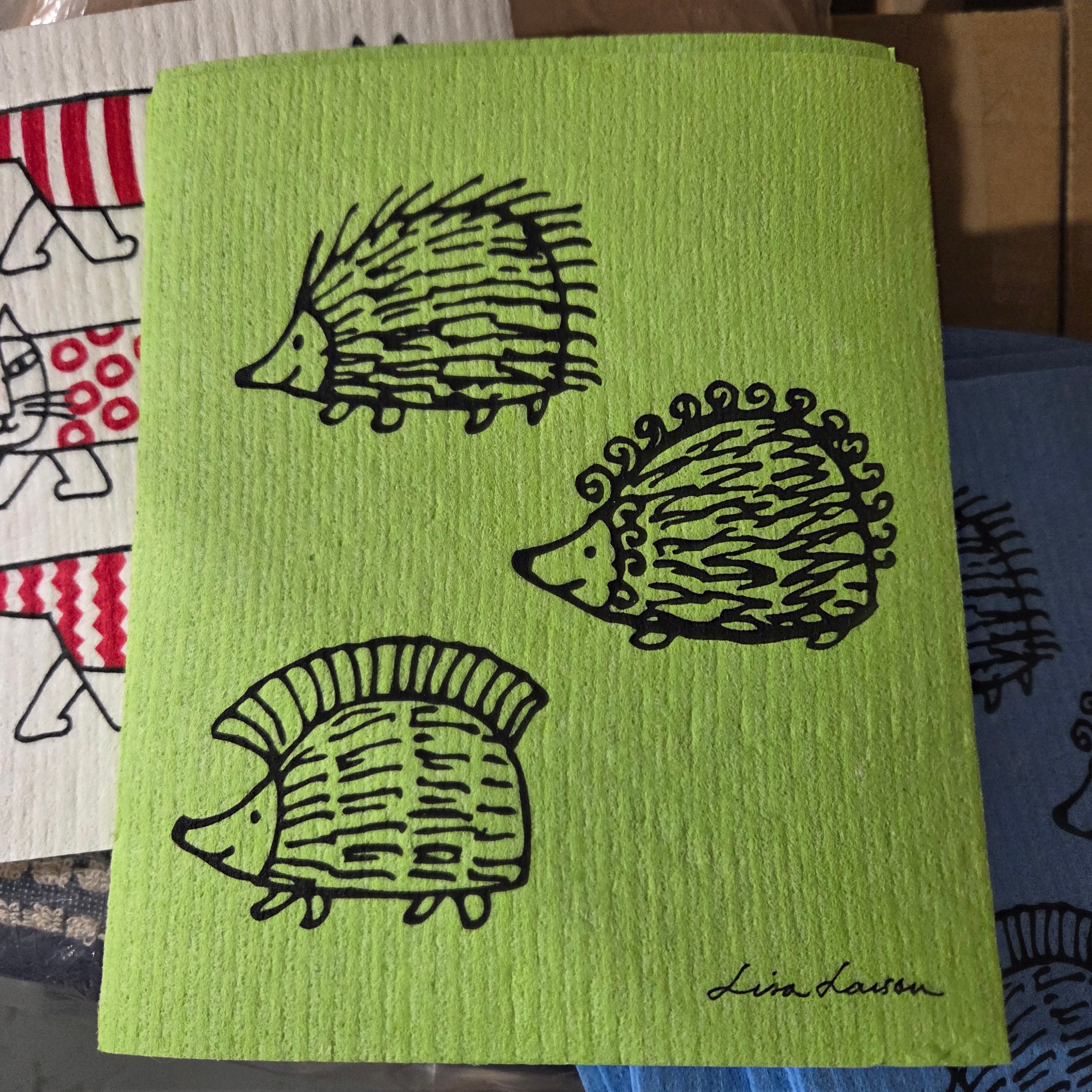 Dishcloth 'Iggy, Piggy & Punky (IPP) Green'