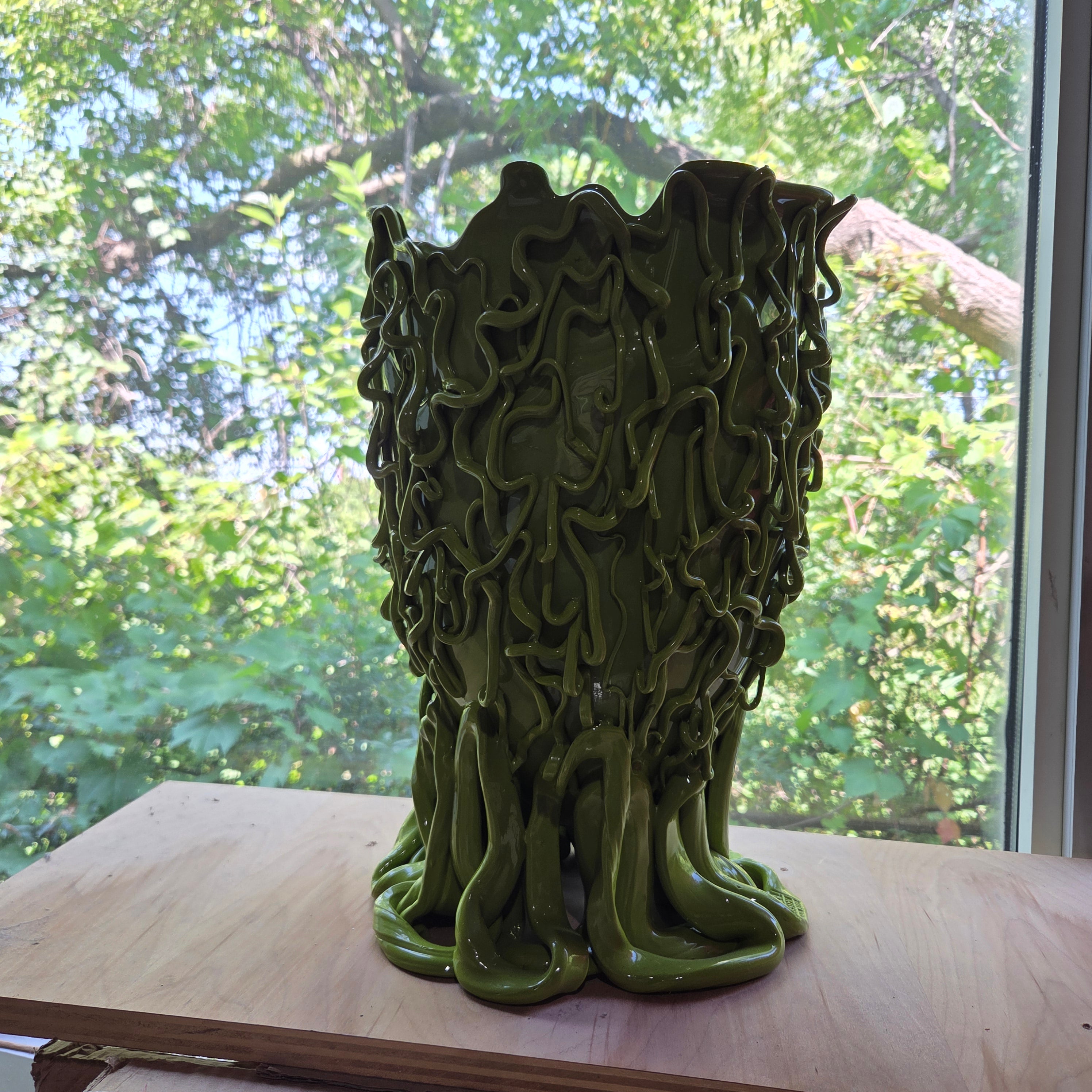 Gaetano Pesce fish vase Large VASO MEDUSA L matt light green