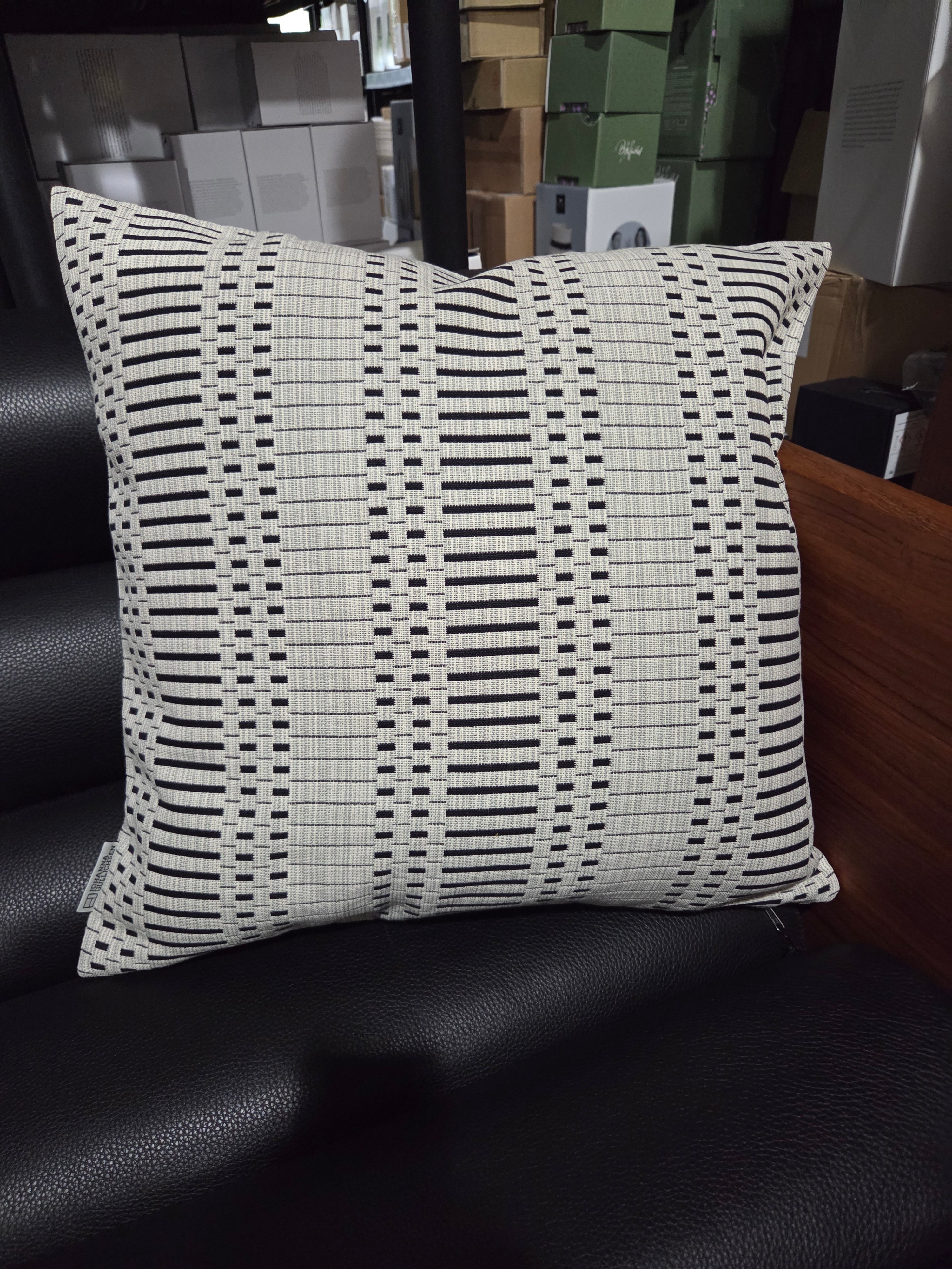 Cushion pillow 50x50 cm (cover only) -Helios, Black/ Negative)