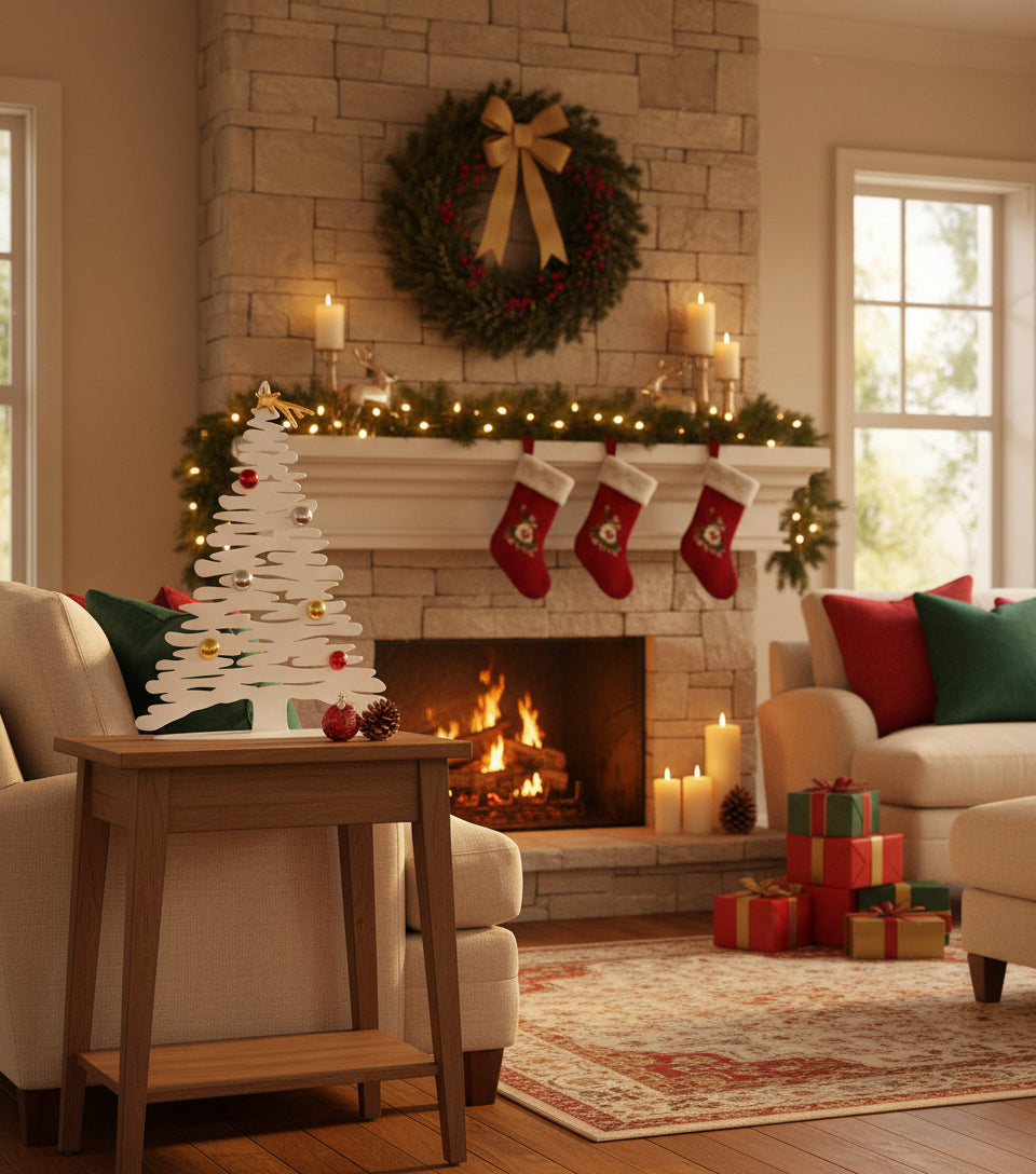 30cm BM06/30 W Bark for Christmas Tree White