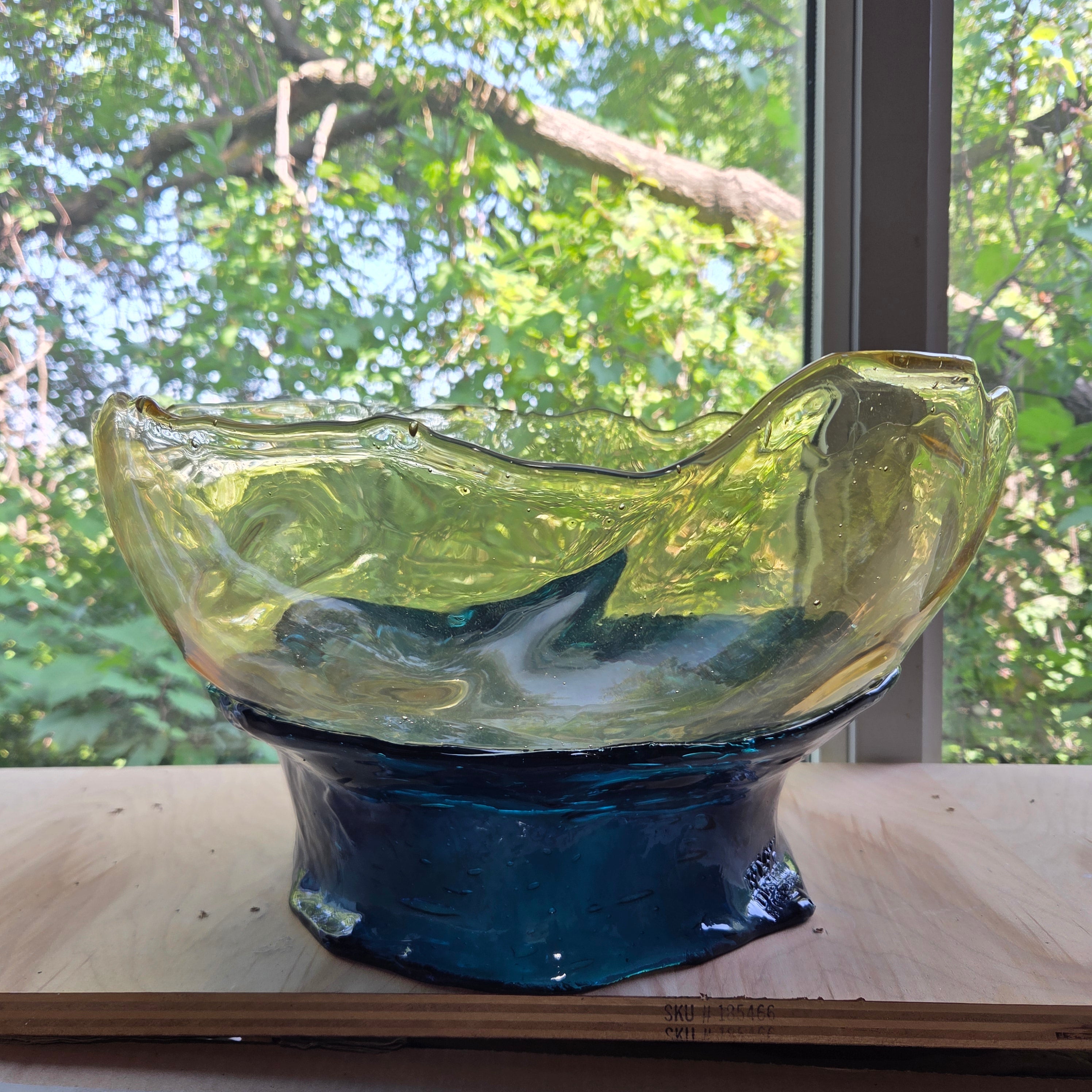 Gaetano Pesce fish vase Large BIG COLLINA BASKET Clear, Emerald Green