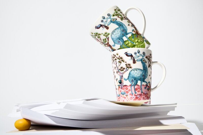 Taika Large mug 0,4 l / 13.5oz Satumetsä  pink-sky blue