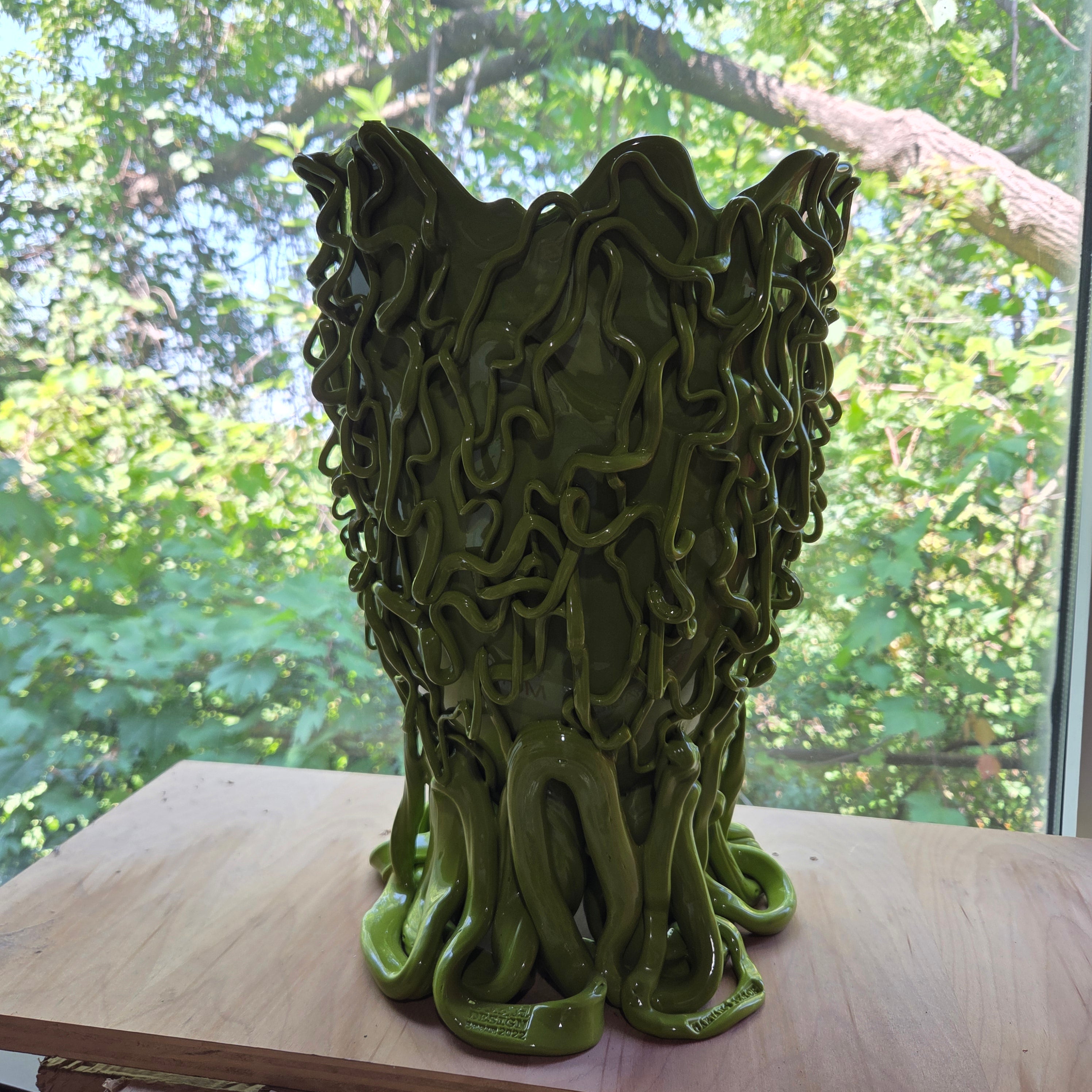 Gaetano Pesce fish vase Large VASO MEDUSA L matt light green