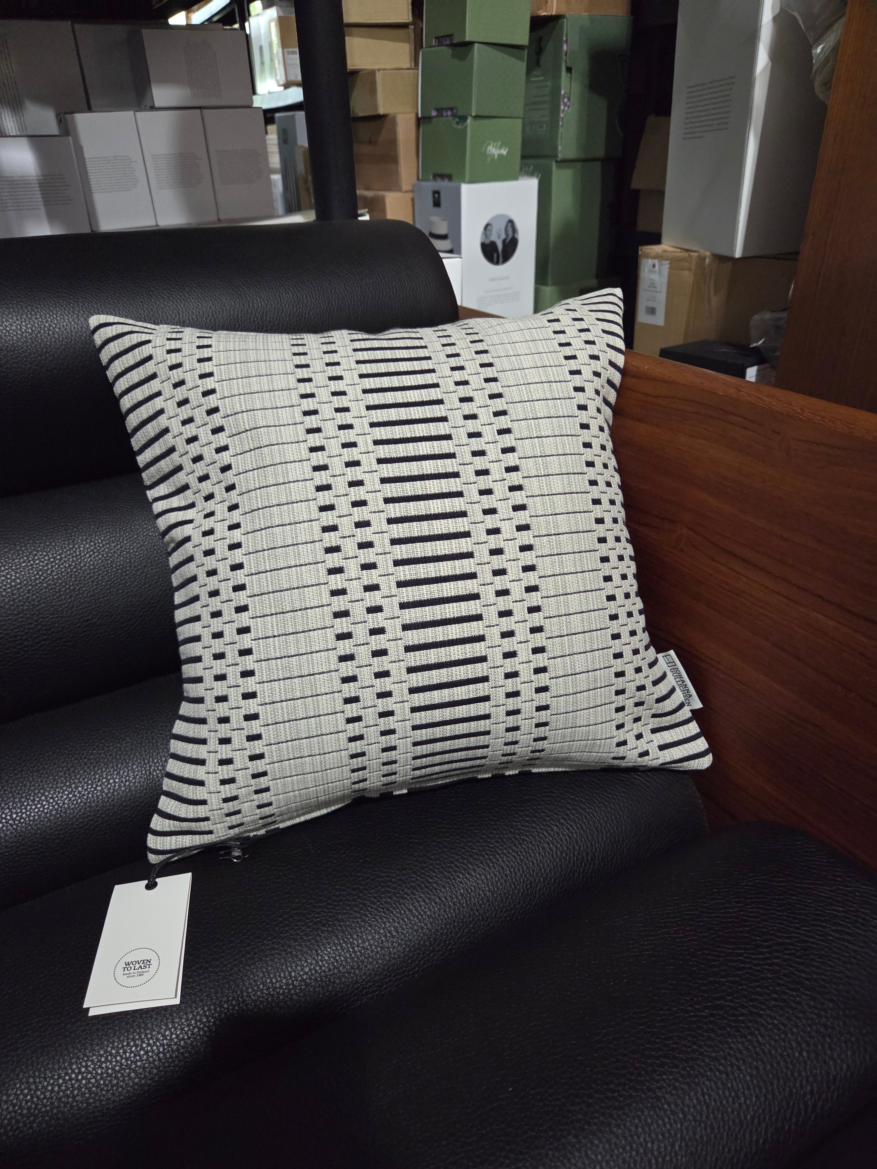 Cushion pillow 40x40 cm (cover only) -Helios, Black/ Negative