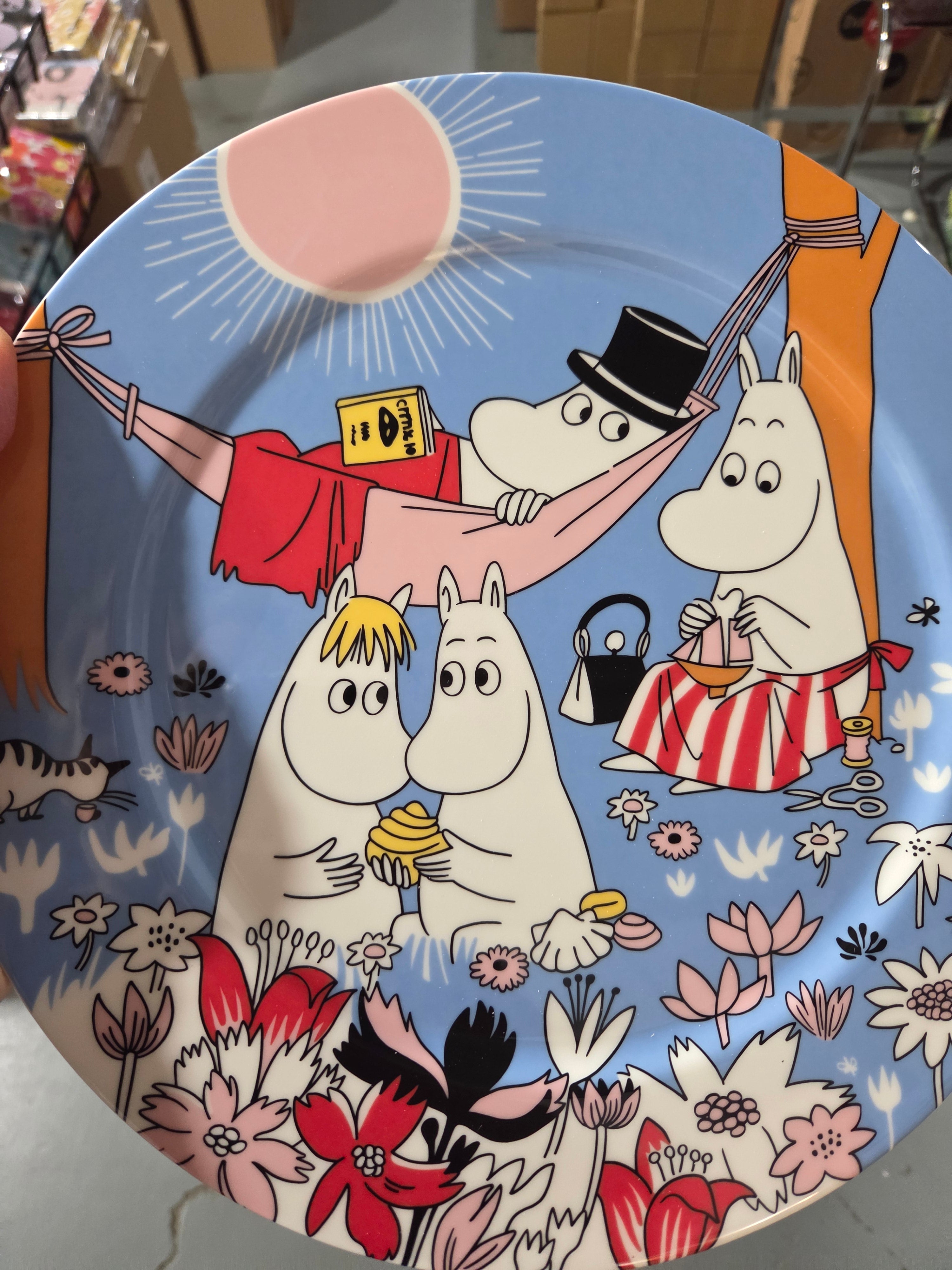 Moomin serving plate 30cm Fam. Time blue .80