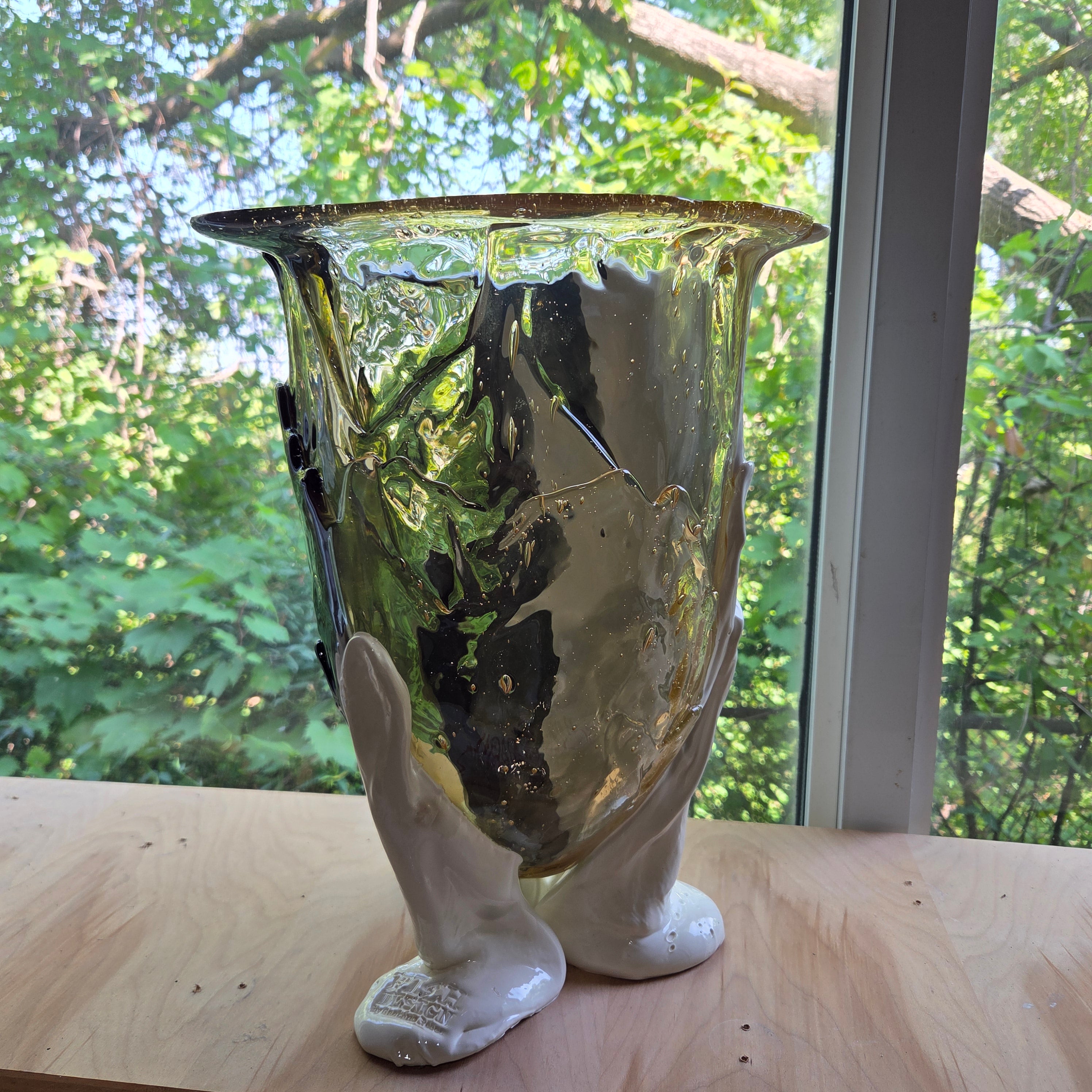 Gaetano Pesce fish vase Large VASO AMAZONIA L clear fumè,clear,matt white/matt white