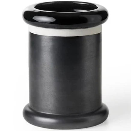Ettore Sottsass black cylinder vase H28cm
