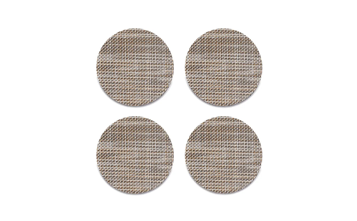 Chilewich Coasters Mini Basketweave (Set of 4) Soapstone