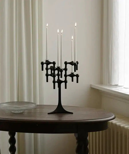 STOFF Nagel Candle Holder Cuff, Black, Set of 3