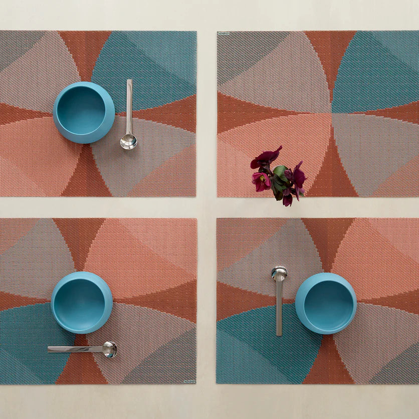 Chilewich Placemat Rectangle 14x19" Canopy - Raspberry