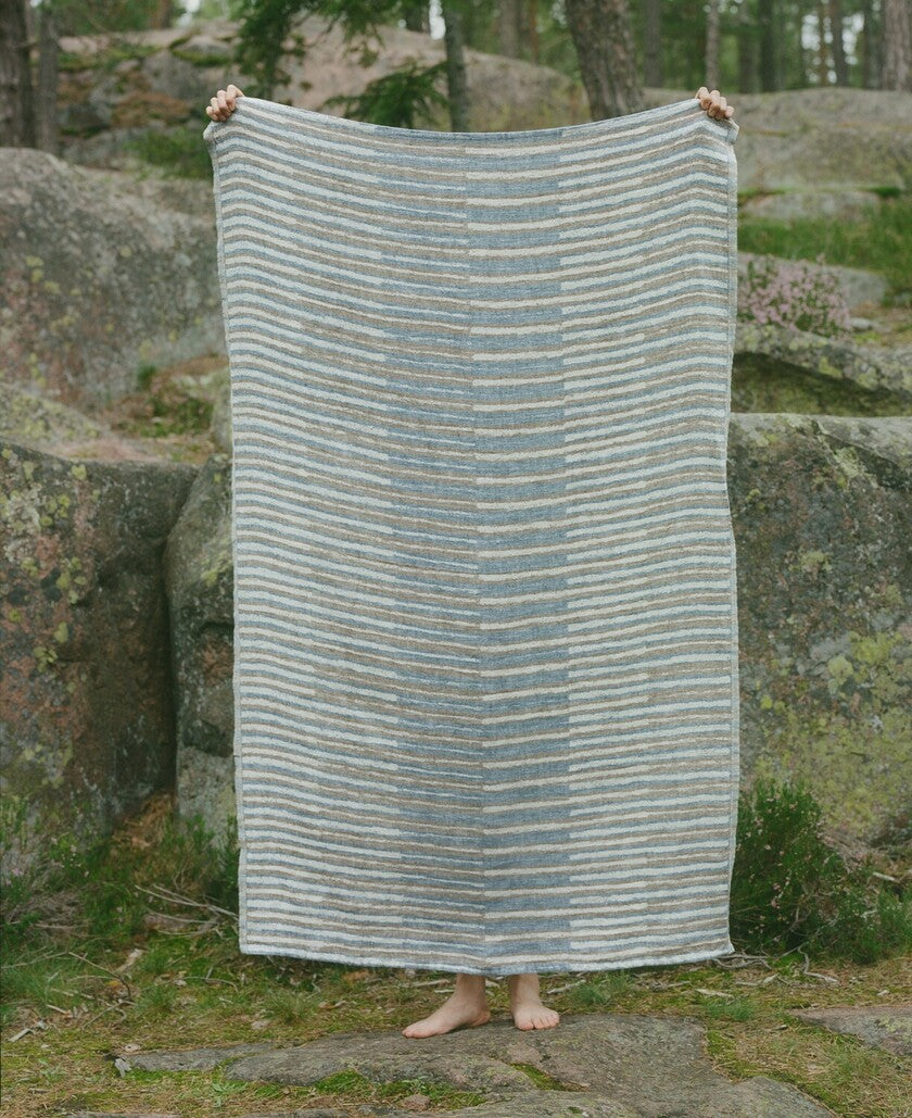 TAITO towel/ sauna cover 46x60cm 4/linen-green-grey