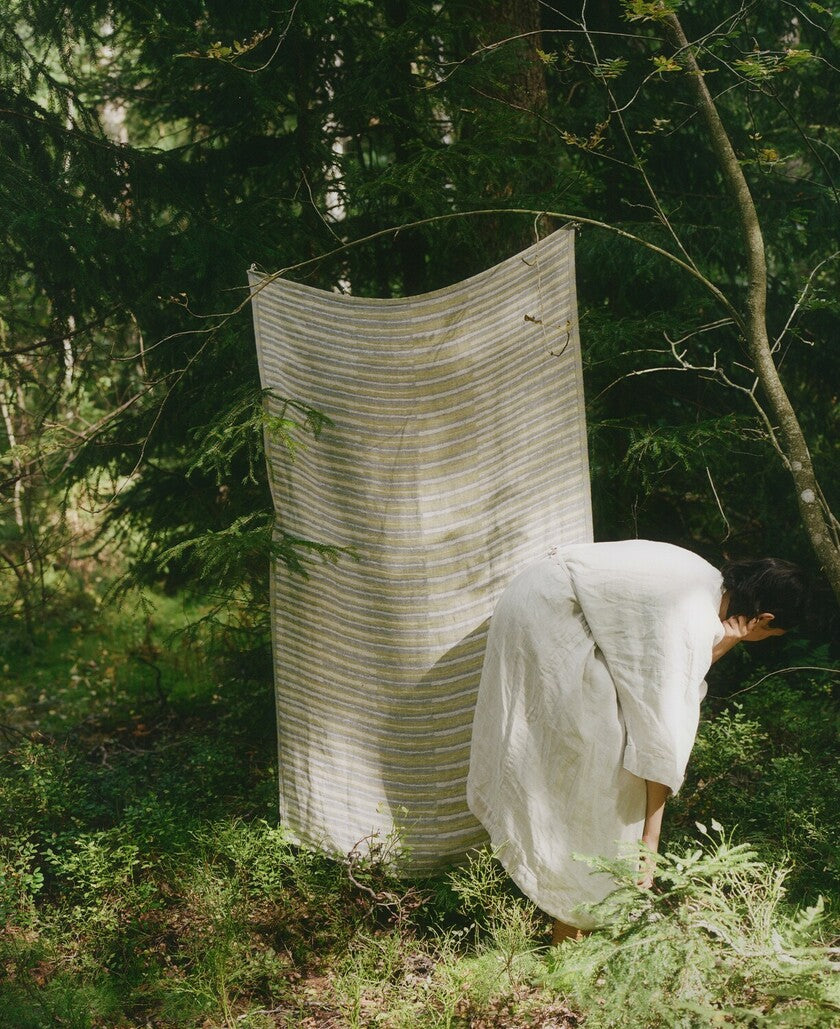 TAITO towel/ sauna cover 46x60cm 4/linen-green-grey