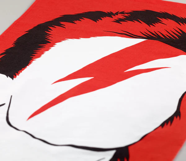 Rock Icon Tea Towel David Bowie Red