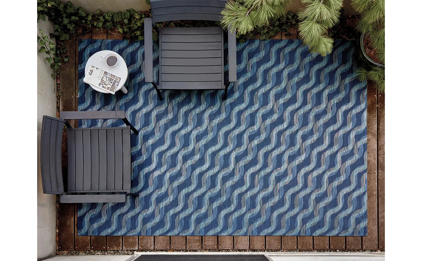 72x96  Woven Floor Mat Twist Ocean