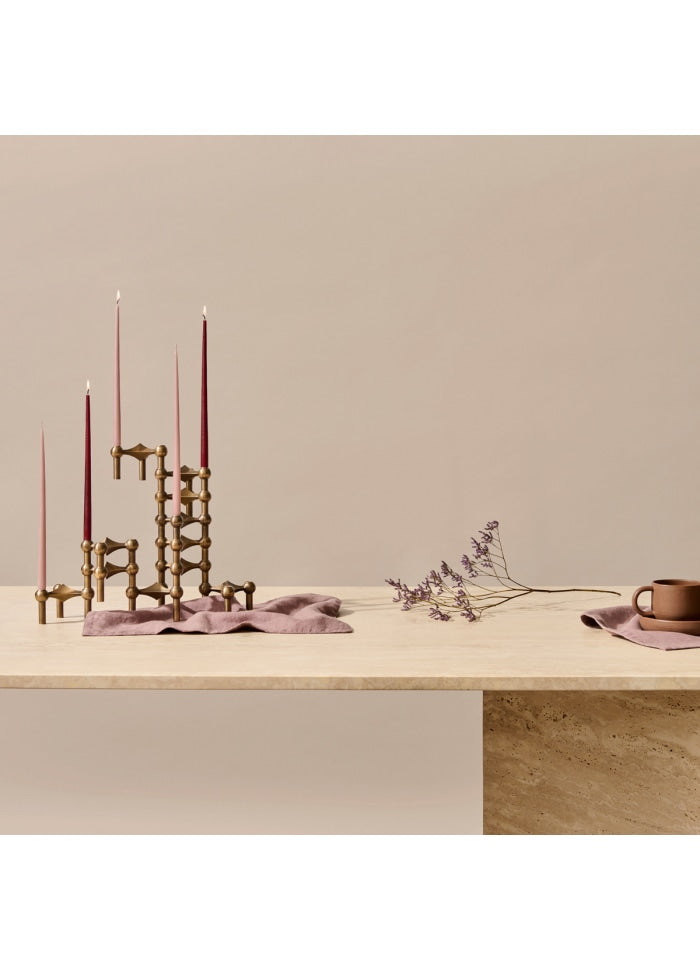 STOFF Nagel Candle Holder, Bronzed Brass
