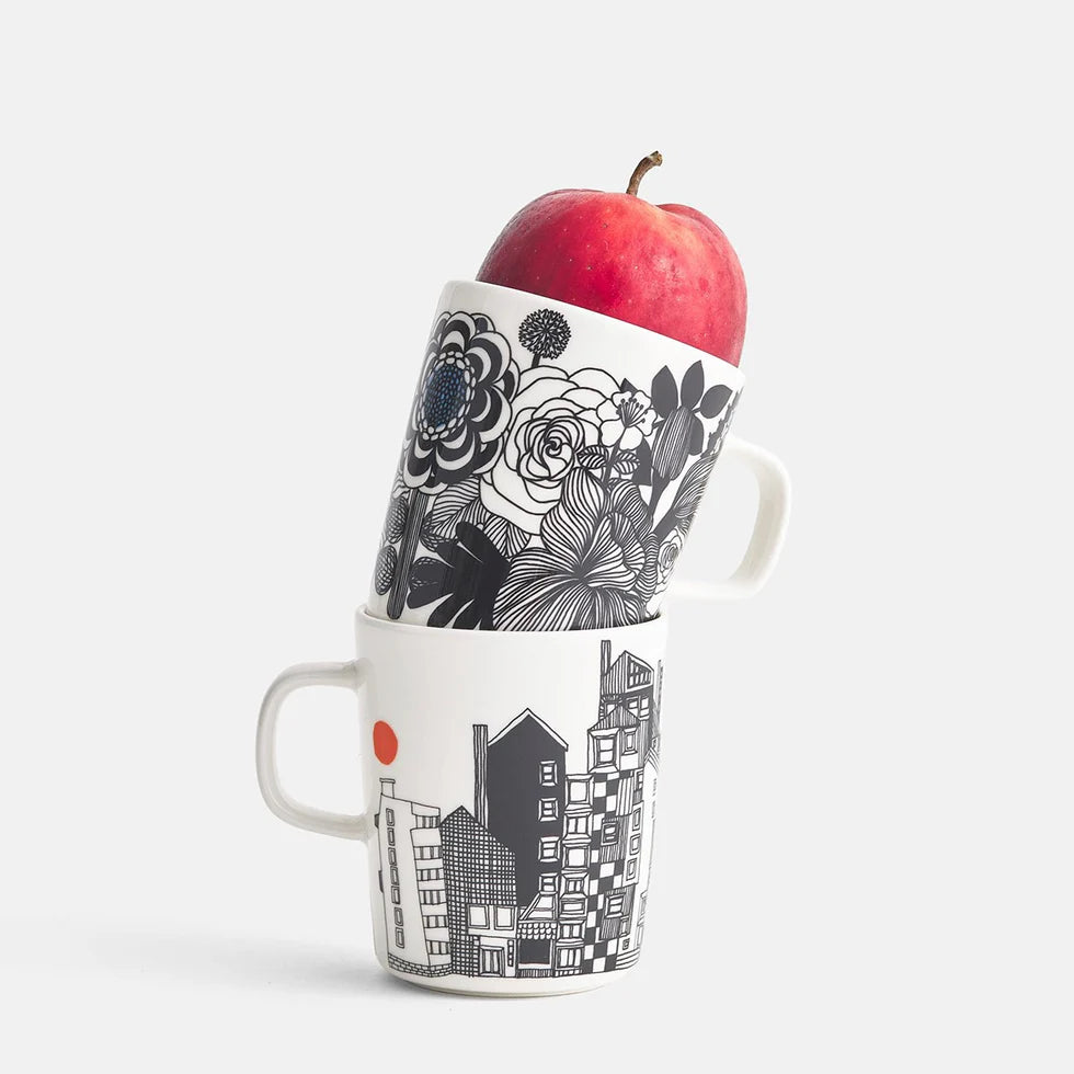 Oiva / Siirtolapuutarha mug 2,5 dl black blue