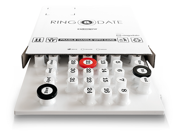 RING-A-DATE – Timeless and Perpetual calendar Yellow *LAST ONE OUT OF PRODUCTION