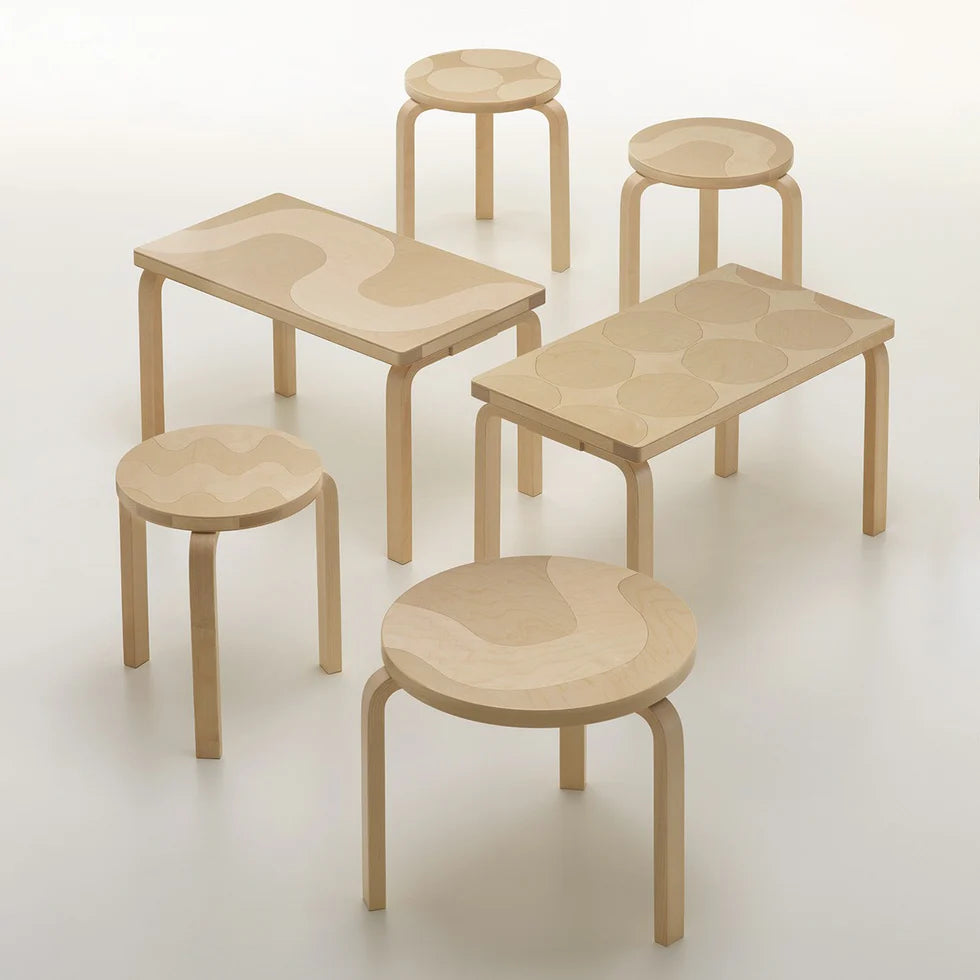 Artek + Marimekko Alvar Aalto Table 90D Seireeni - 90th Anniversary Edition