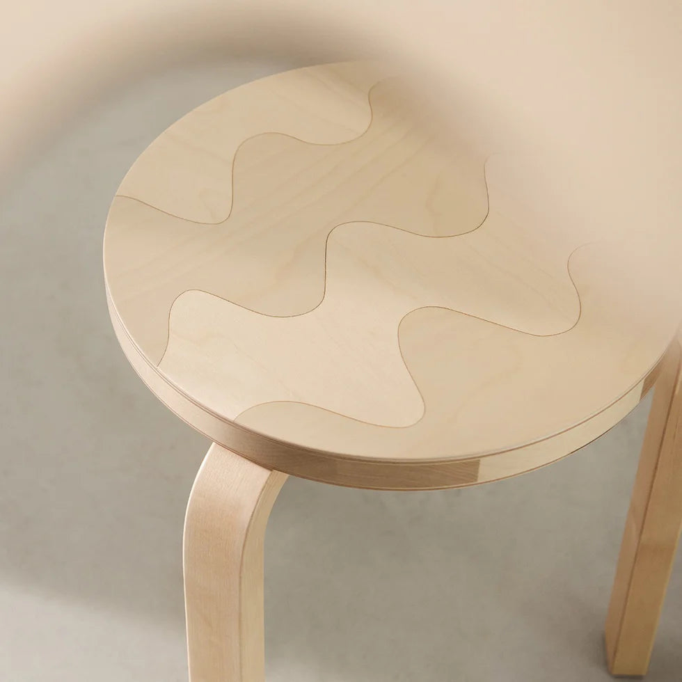 Artek + Marimekko Alvar Aalto Stool 60 Lokki - 90th Anniversary Edition