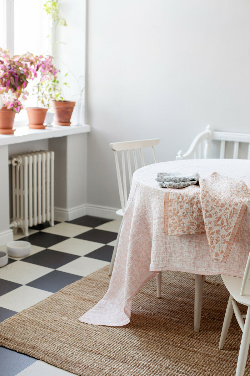 NIITTY tablecloth/blanket 150x260cm 5/white-rainy blue