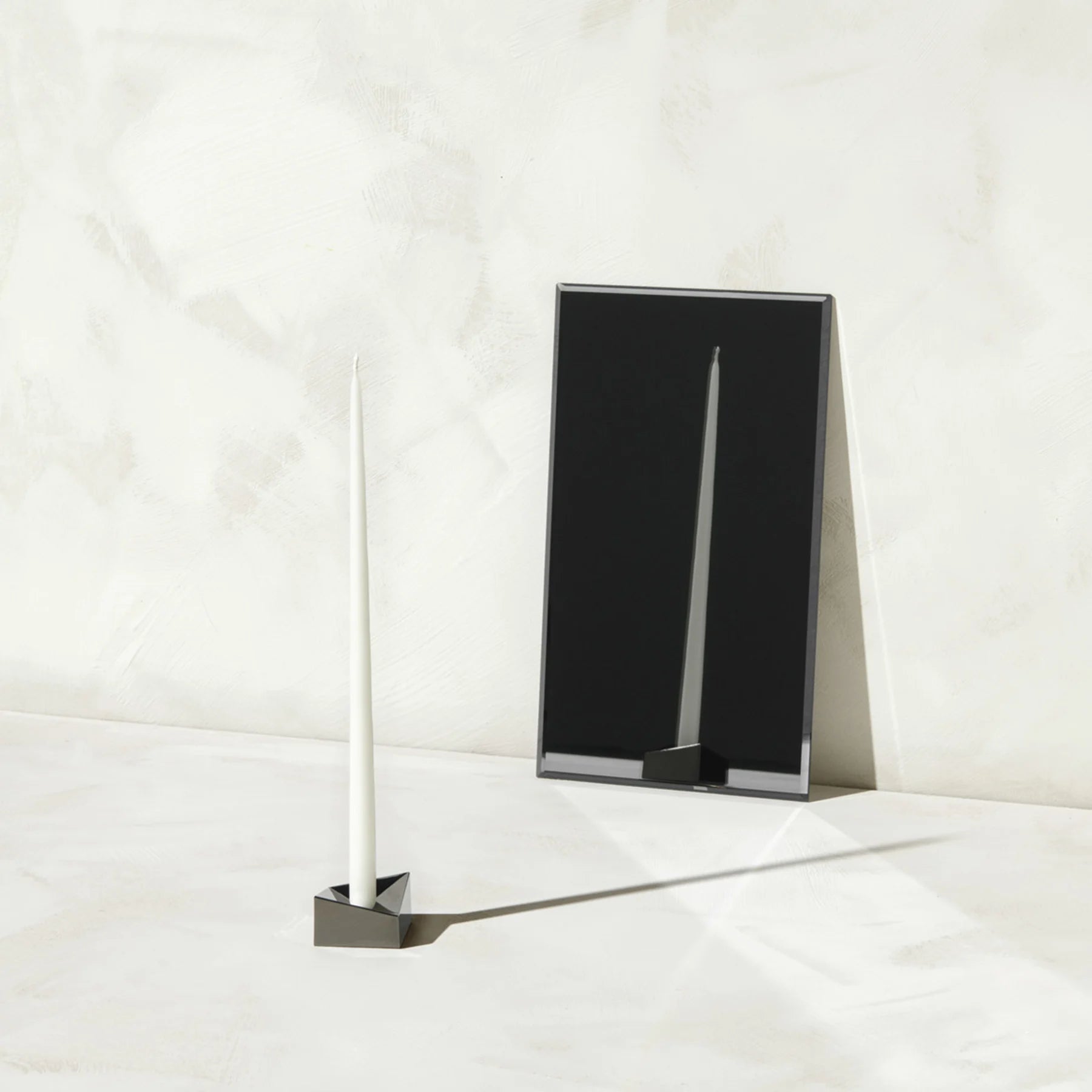 STOFF Nagel Reflect Candle Holder, Small, Black Chrome