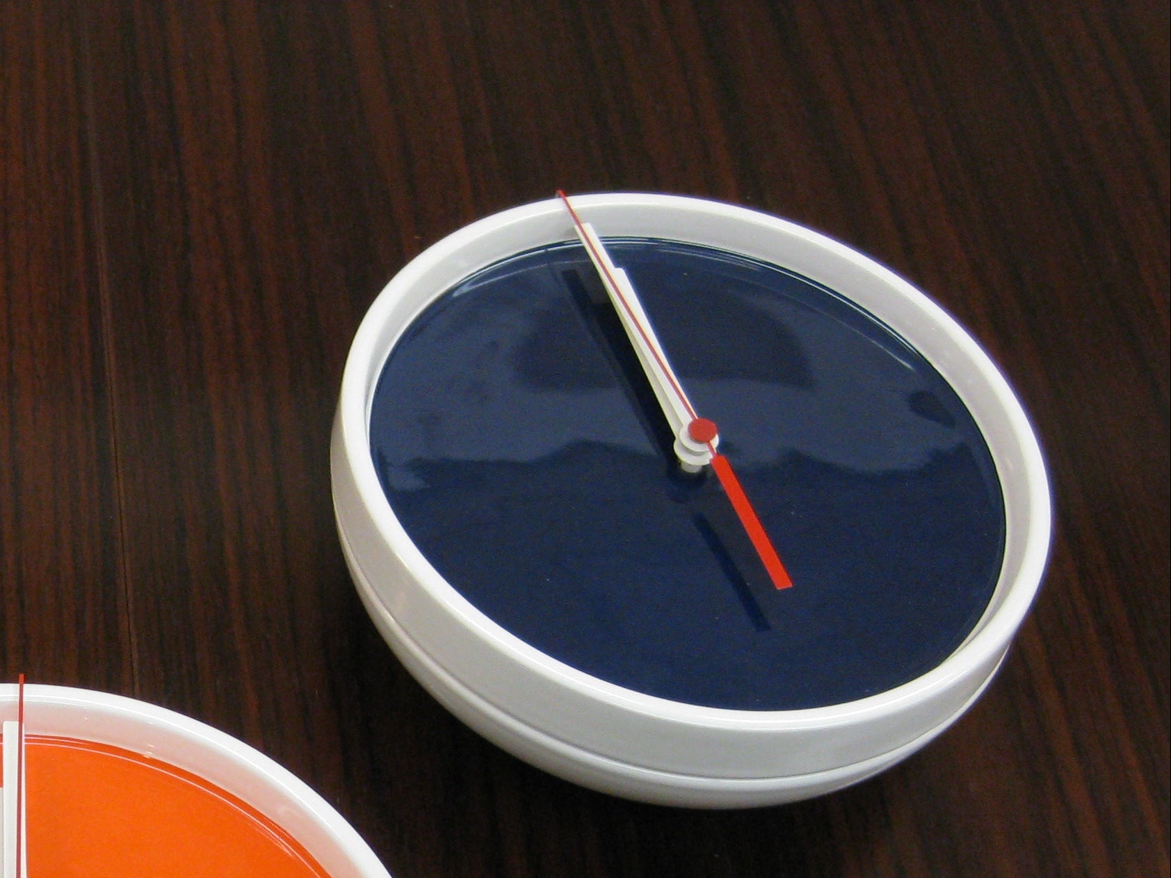 Slice Wall clock white (orange, black or blue)