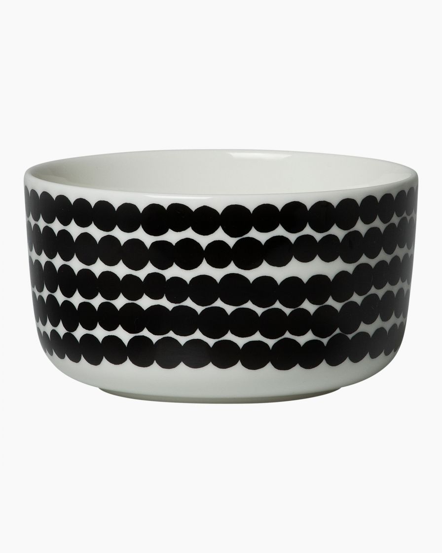 Oiva / Siirtolapuutarha bowl 5 dl white black