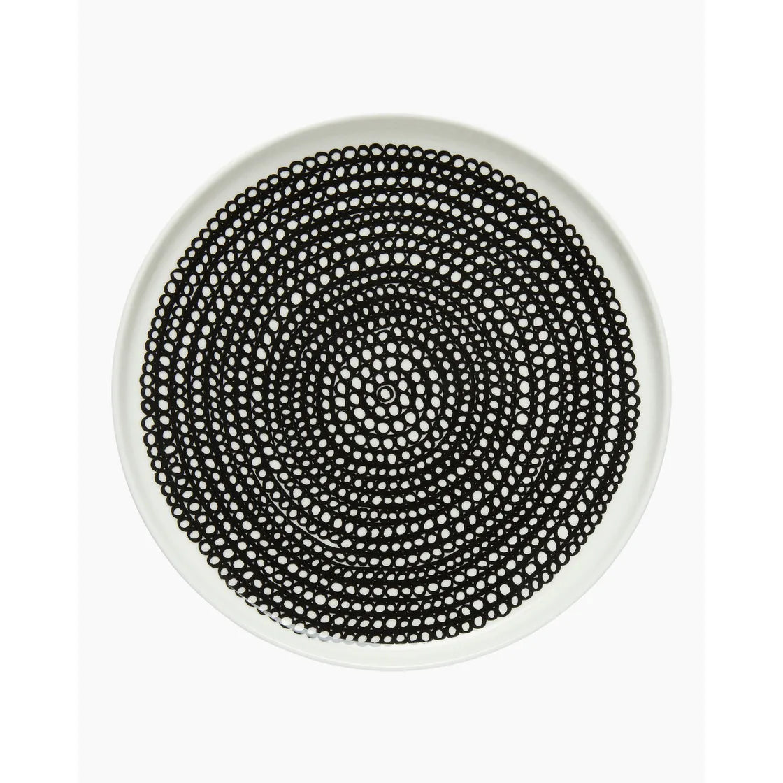Oiva / Siirtolapuutarha plate 20cm white/ black
