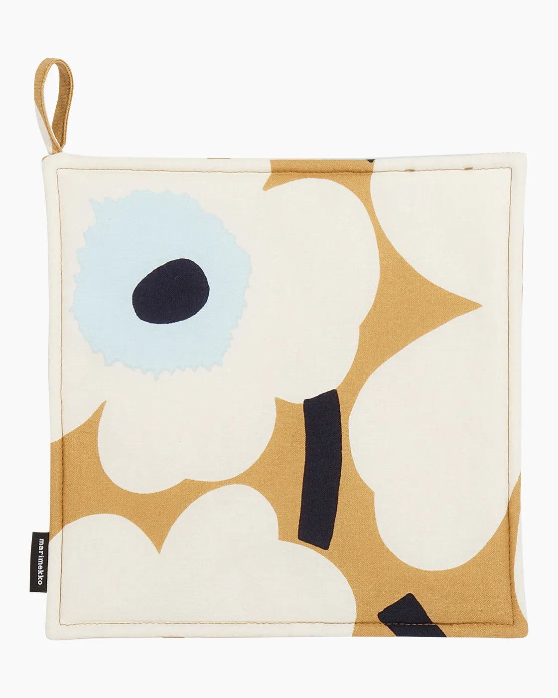 Pieni Unikko pot holder beige, off white, blue 066431 815