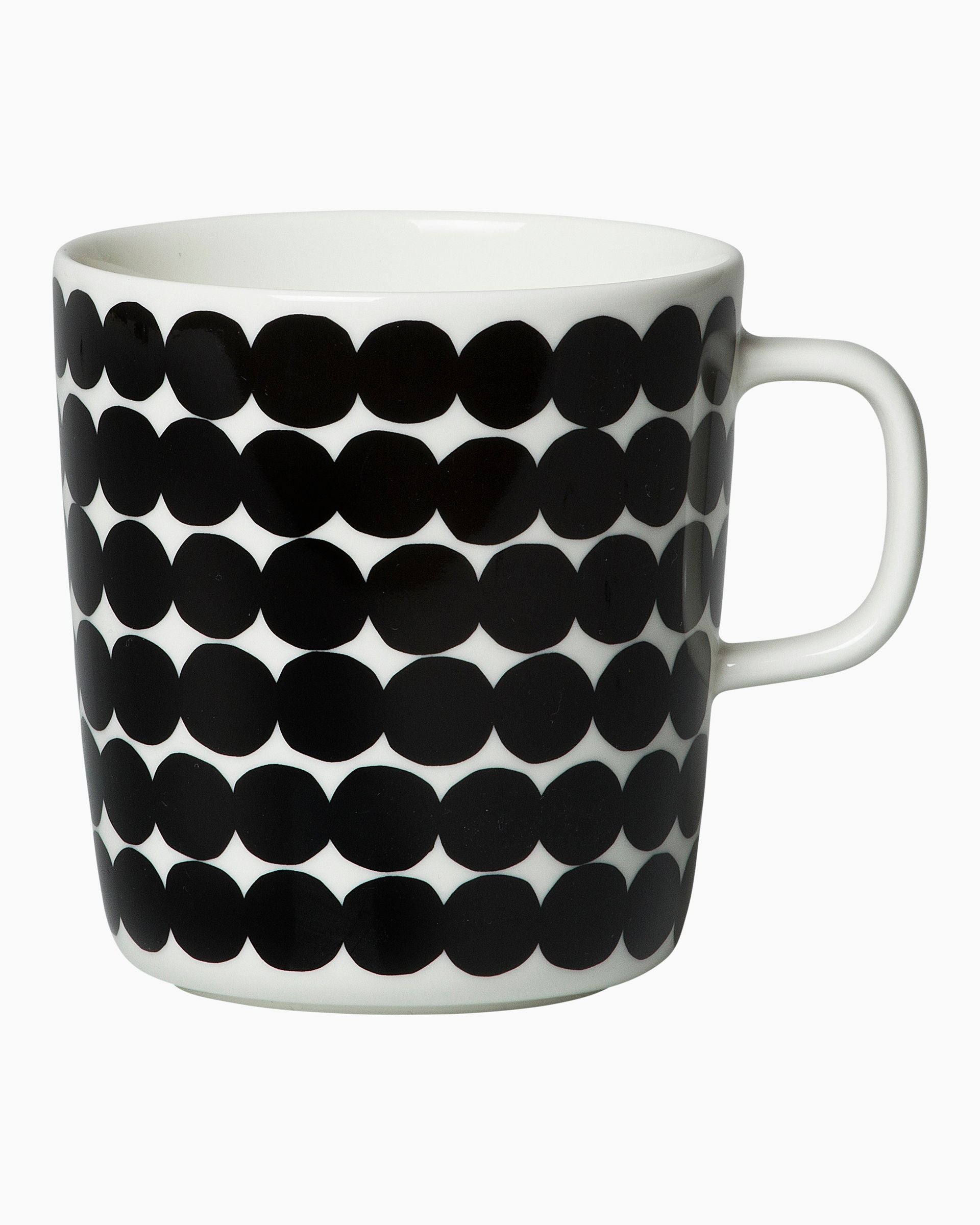 Oiva / Räsymatto mug 4 dl White / black  067497 190