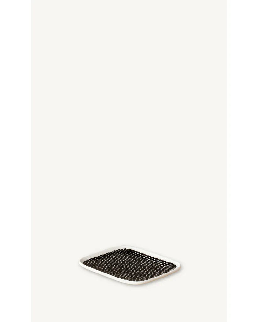 Oiva / Räsymatto Plate 15x12 Cm white, black  067844 190
