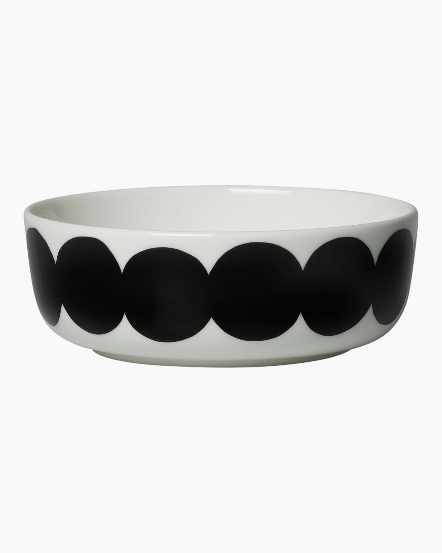 Oiva / Räsymatto bowl 4 dl  white black