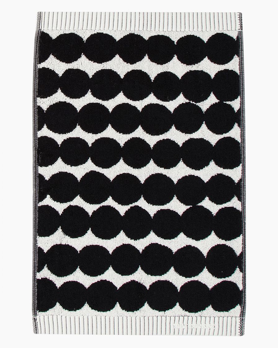 Räsymatto guest towel 30x50 cm white black 068761 190