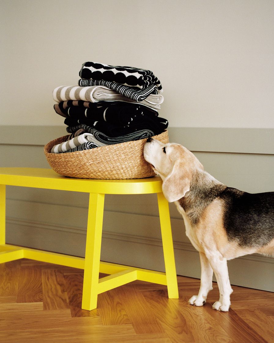 Räsymatto guest towel 30x50 cm white black 068761 190