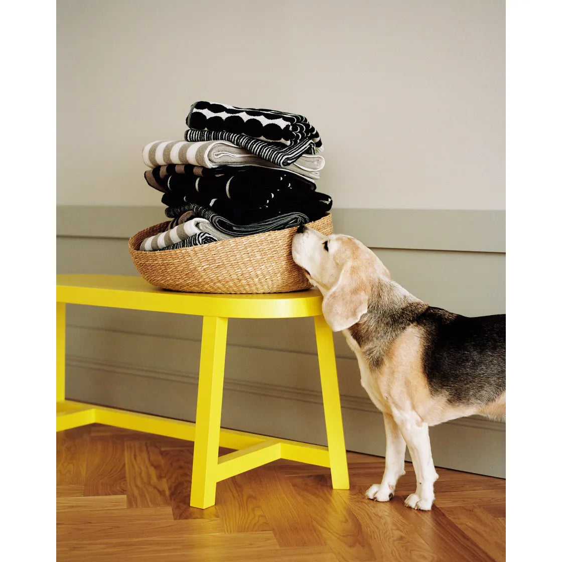 Räsymatto Mini Towel 30x30 Cm white black