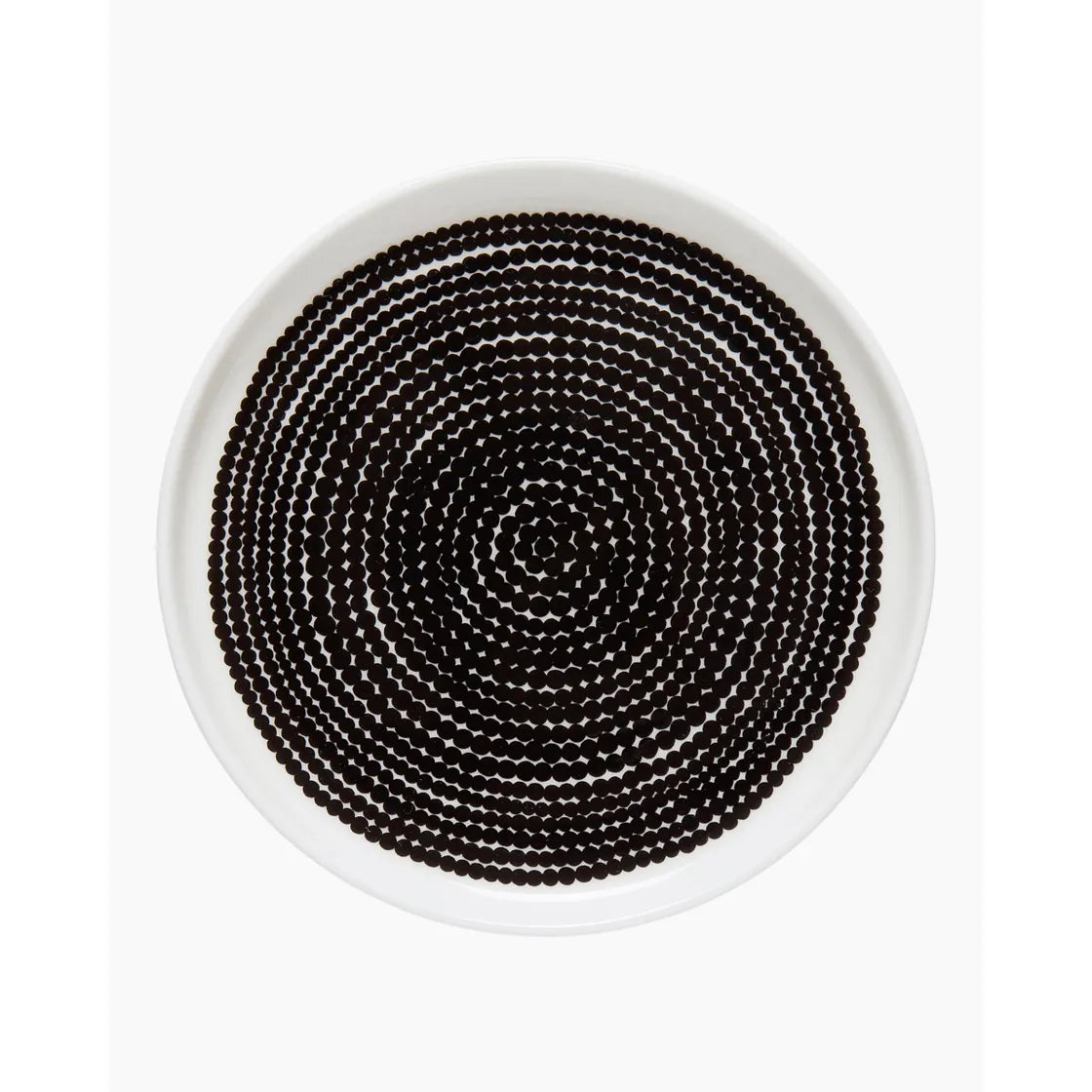 Oiva / Siirtolapuutarha plate 13,5 cm white black