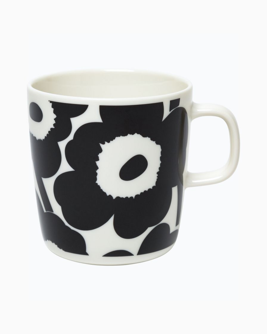 Oiva / Unikko mug 4 dl white black 070636 190