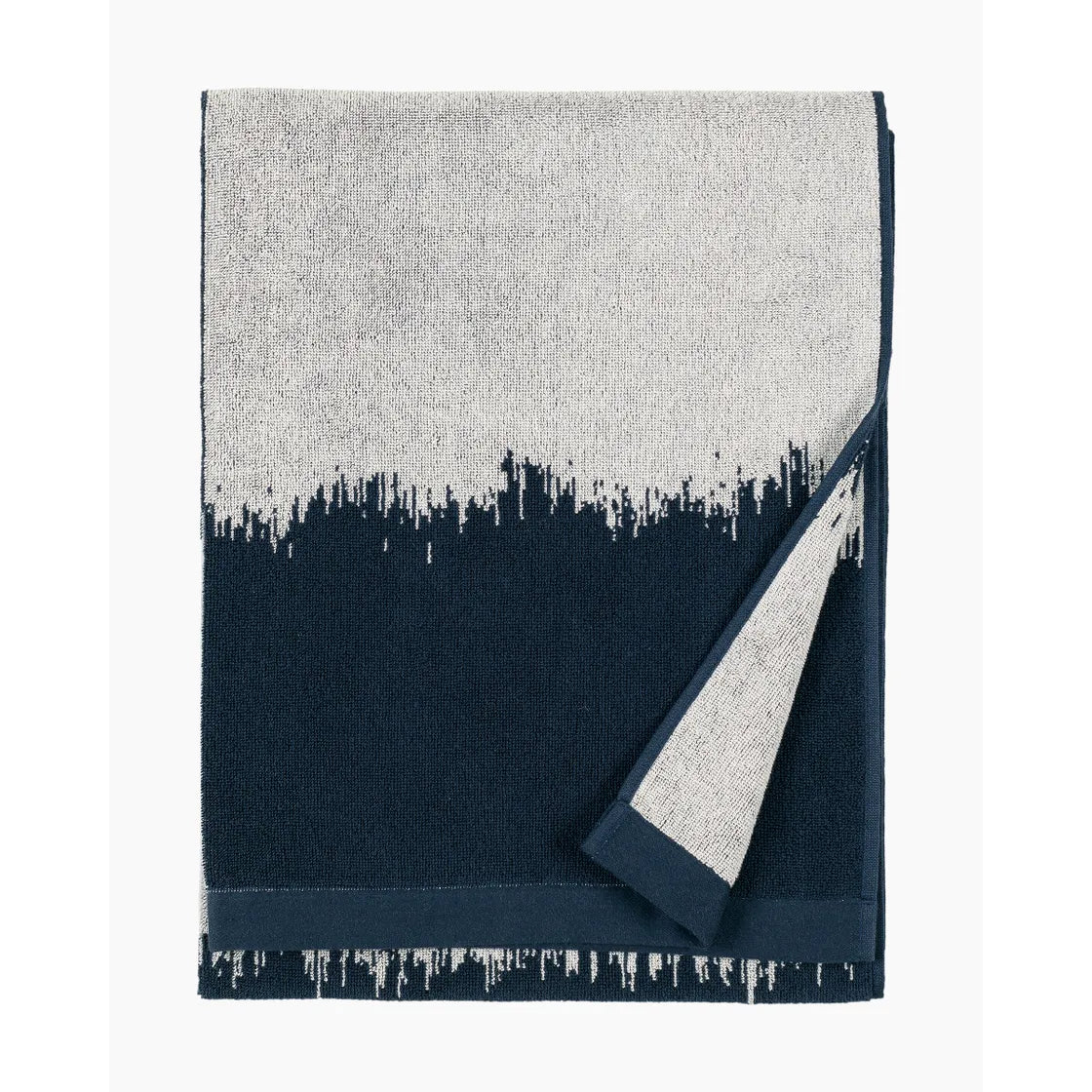 Ostjakki bath towel 70x150 cm dark blue / off white 070723 850