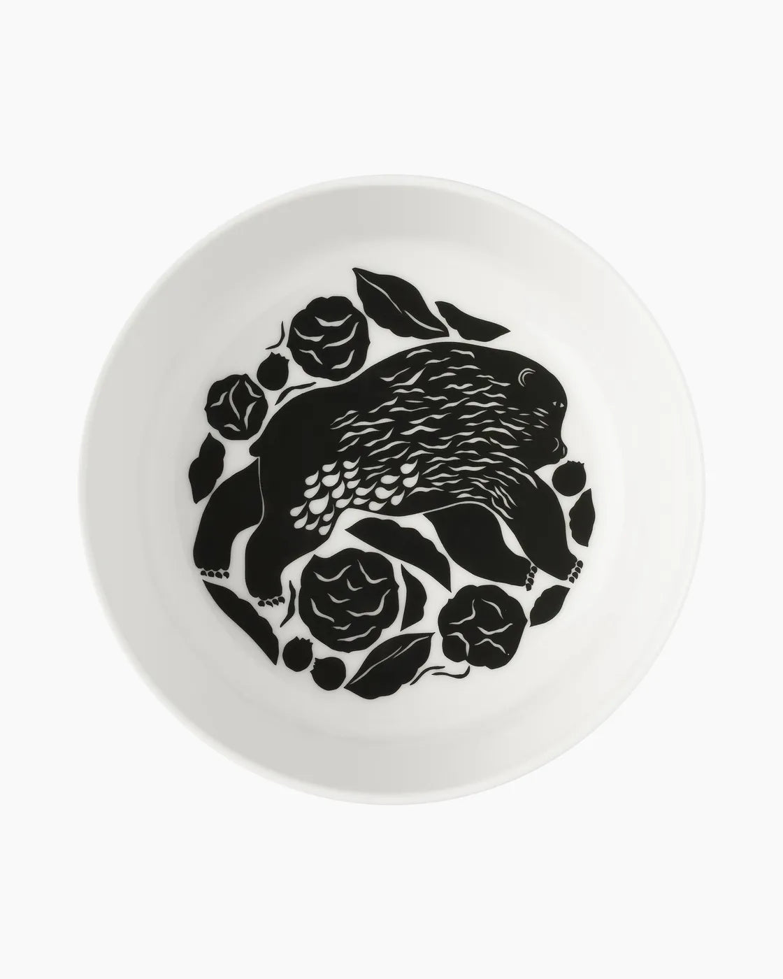 Oiva / Karhuemo bowl 4 dl white, dark green 071113 166