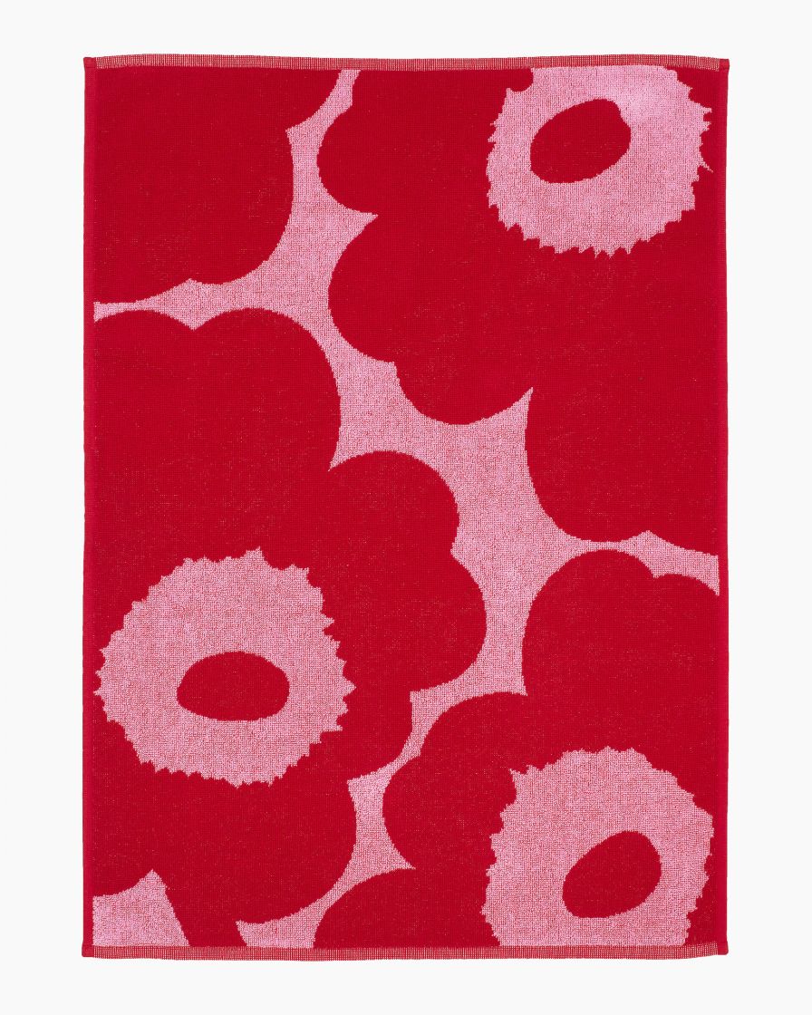 Unikko hand towel 50x70 cm pink/ red 071202 331