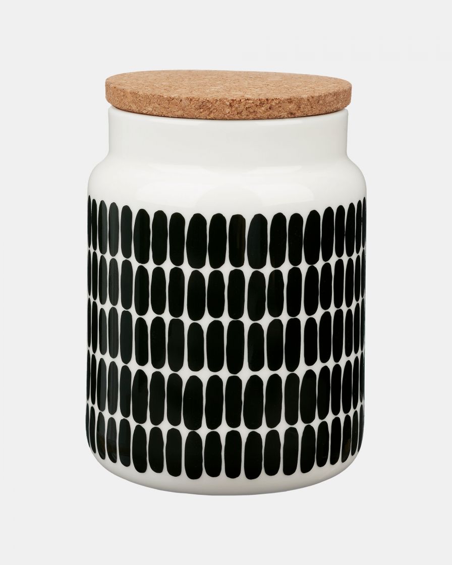Oiva / Alku jar 1,2 l black white 071339 160